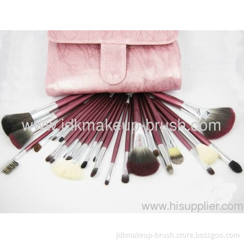 24pcs Pink Cosmetic Make Up Brushes 